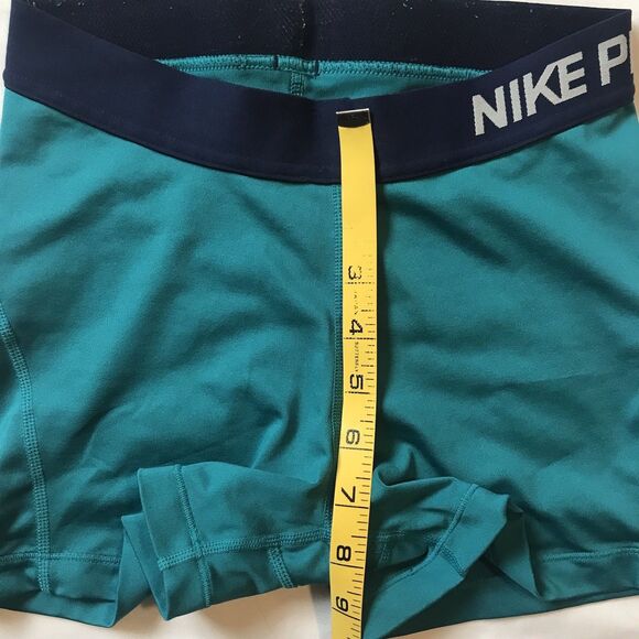 Nike PRO Dri-Fit Teal 3” Shorts Womens Small Compression Workout 725443-467 - Picture 8 of 12